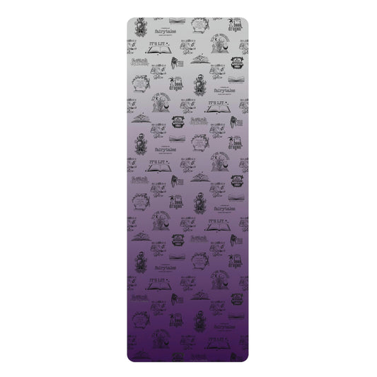 Dark Romance Grey Purple Rubber Yoga Mat
