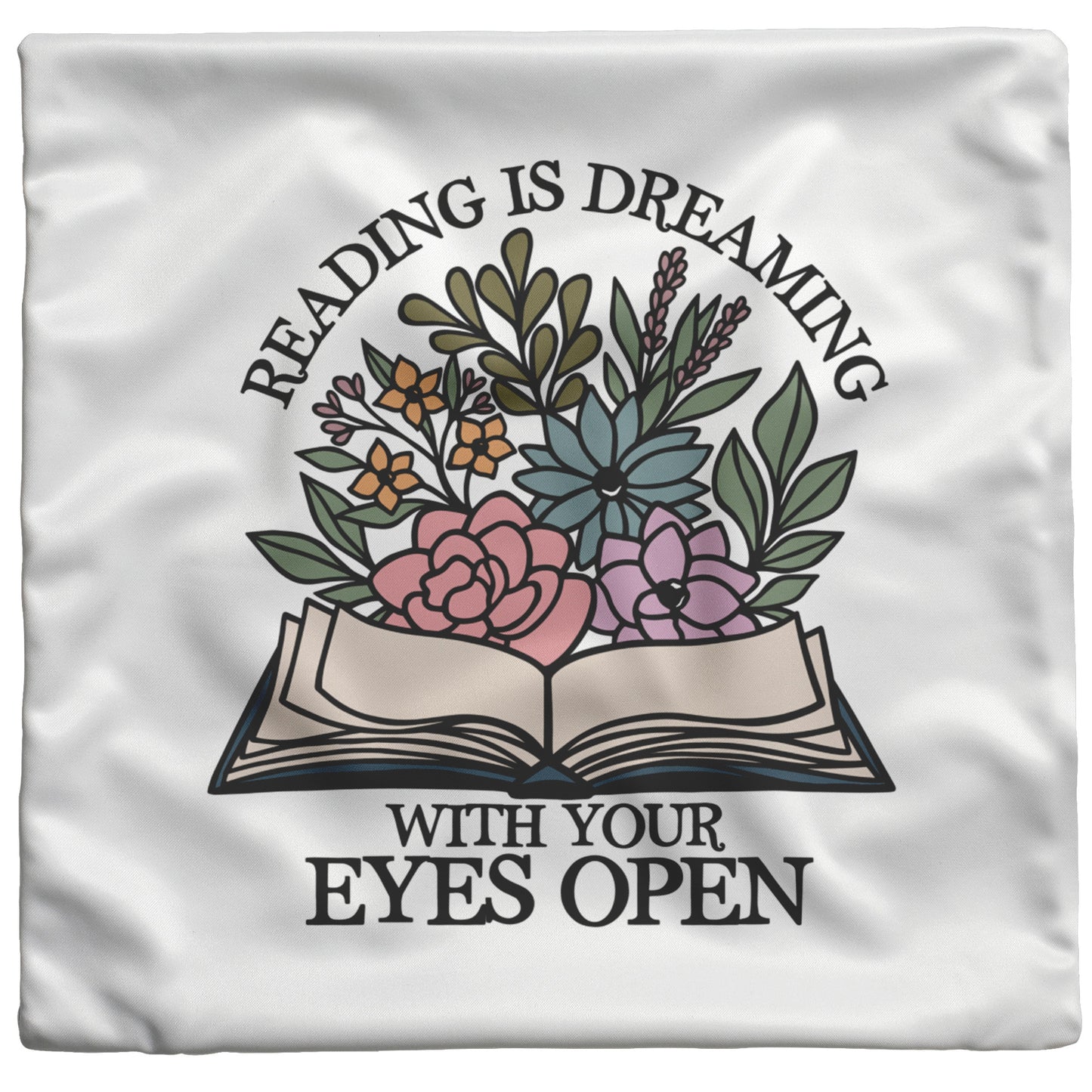 Reading Is Dreaming Bookish Throw Pillow