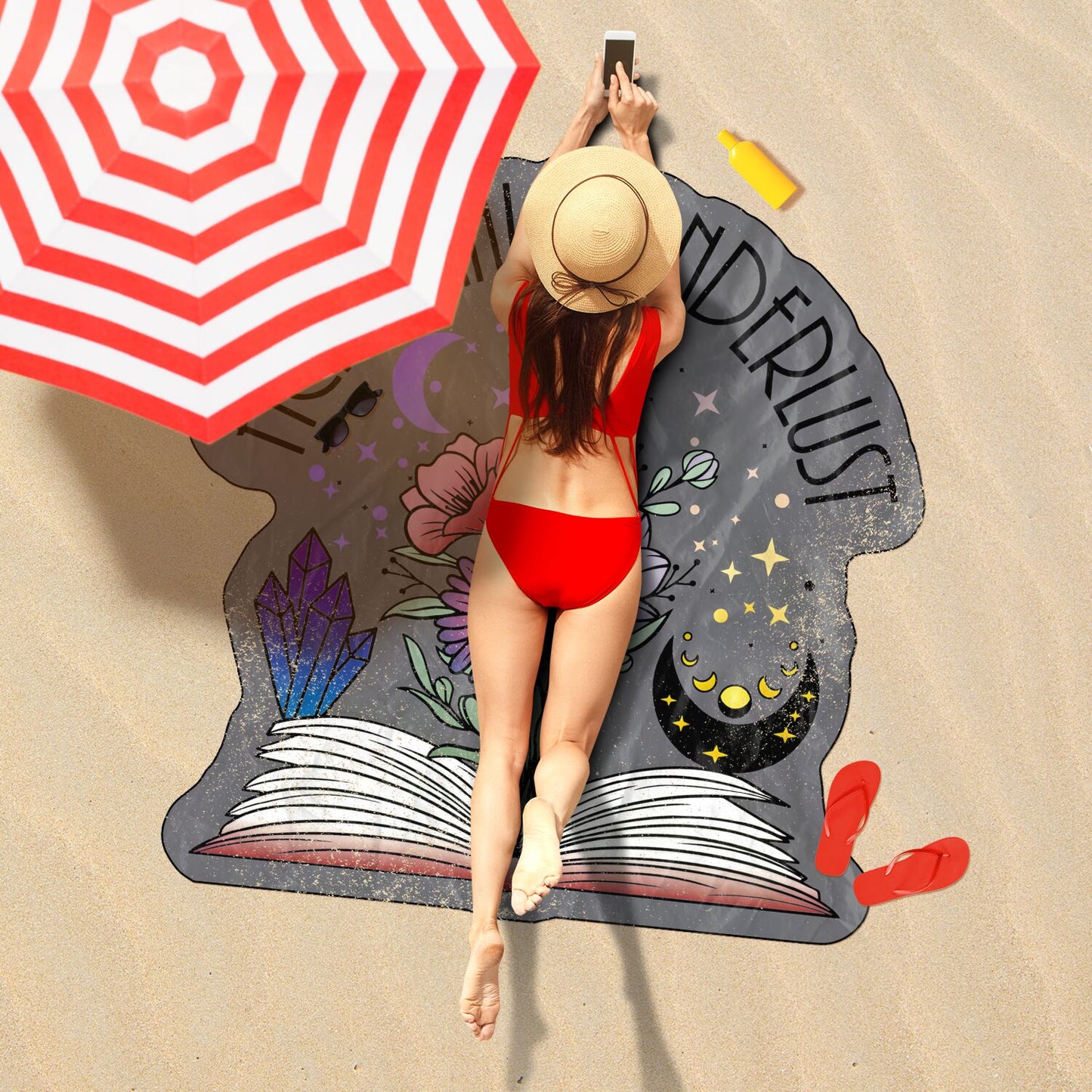 Fictional Wanderlust Freeform Beach Towel